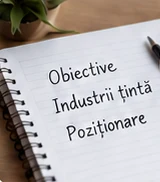 Caiet cu notițele Obiective, Industrii țintă, Poziționare